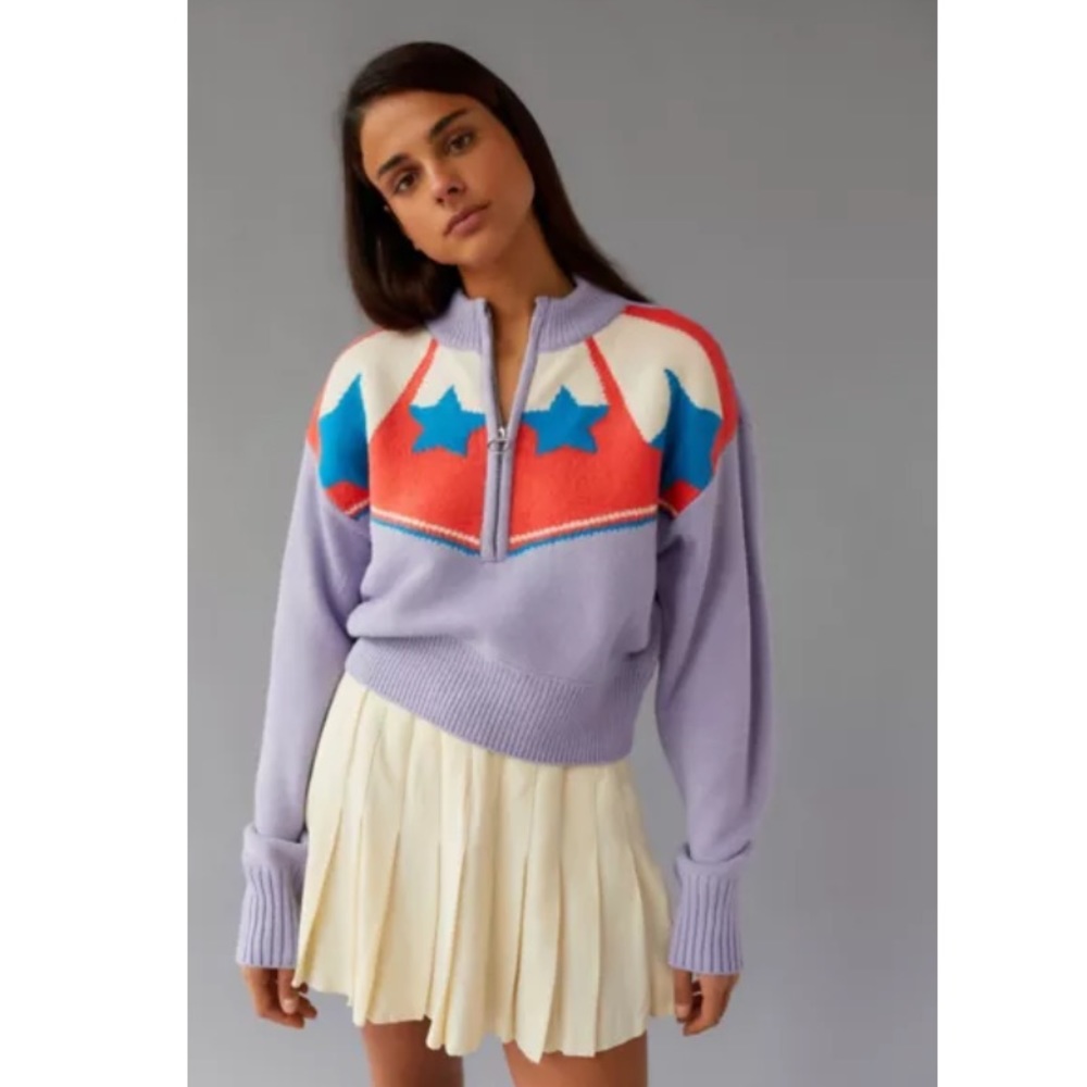 Urban Outfitters BDG Half-zipped Sweater in Lanvender